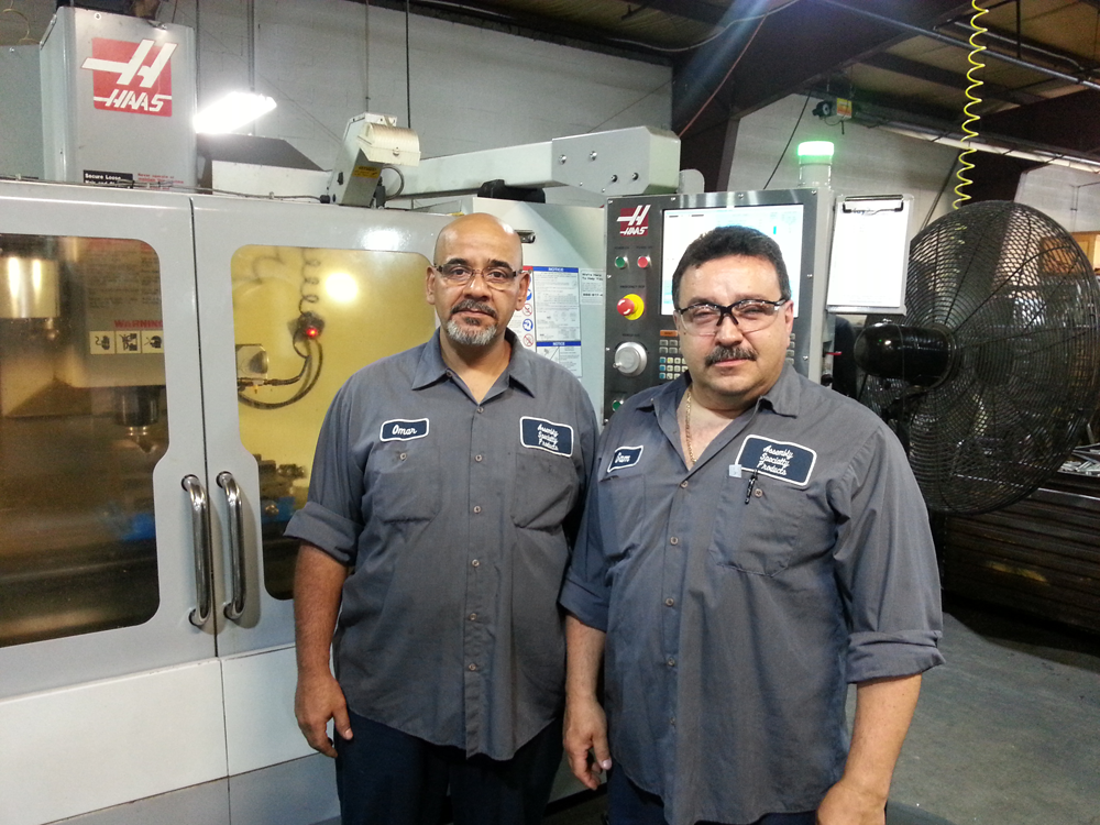 Omar and Sam (machining supervisors)